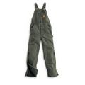 Men's Sandstone Duck Bib Overall w/ Polyester Quilt Lining